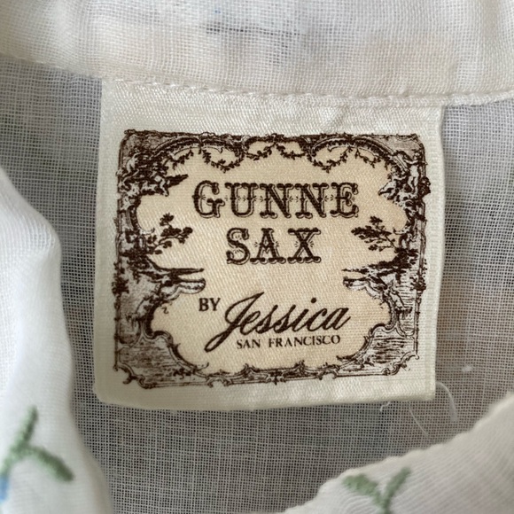 Vintage Gunne Sax by Jessica McClintock sheer white dress (below knee) - Picture 2 of 6